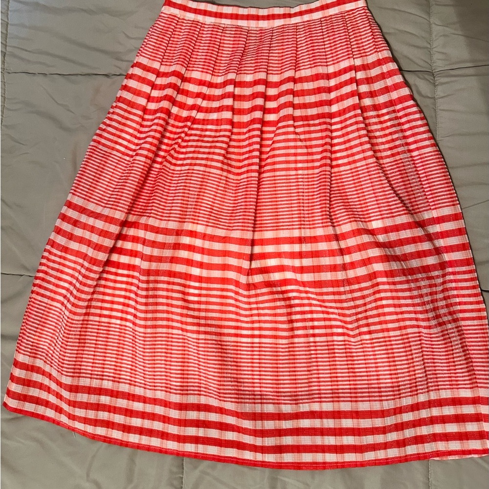 Eva Franco red and white skirt